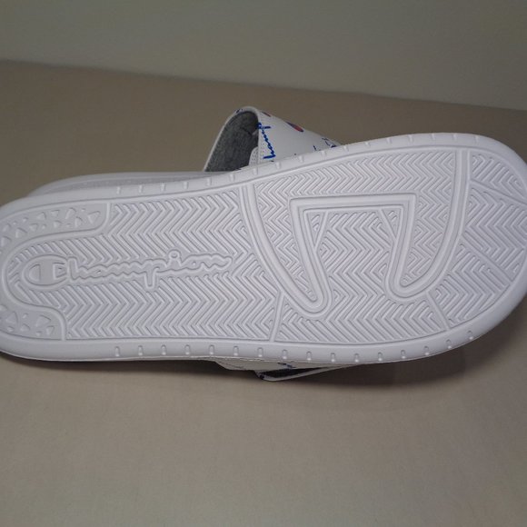 Champion Size 12 M LOGO SLIDE White Sandals New Men\'s Shoes main image 11